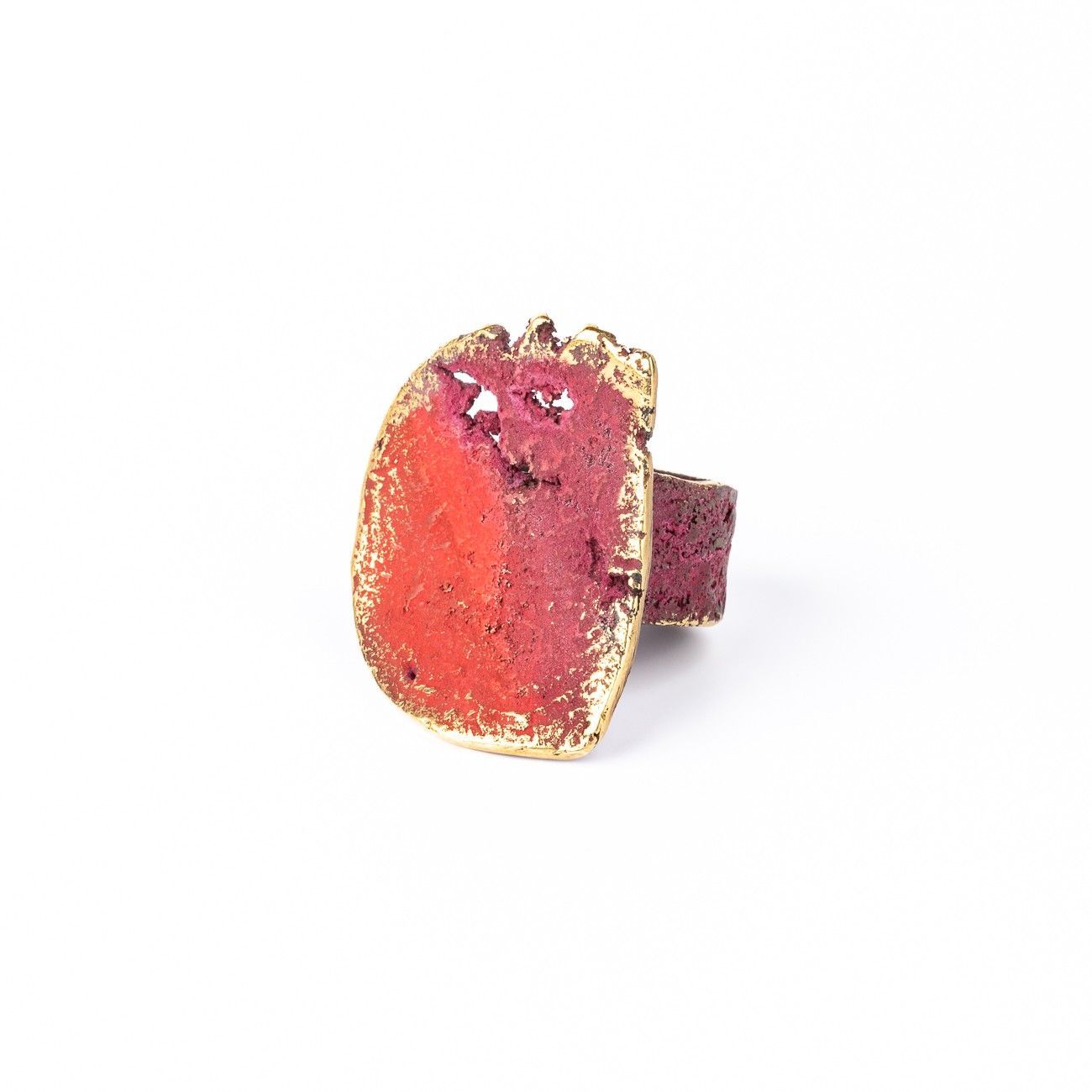 Mars two-tone bronze ring