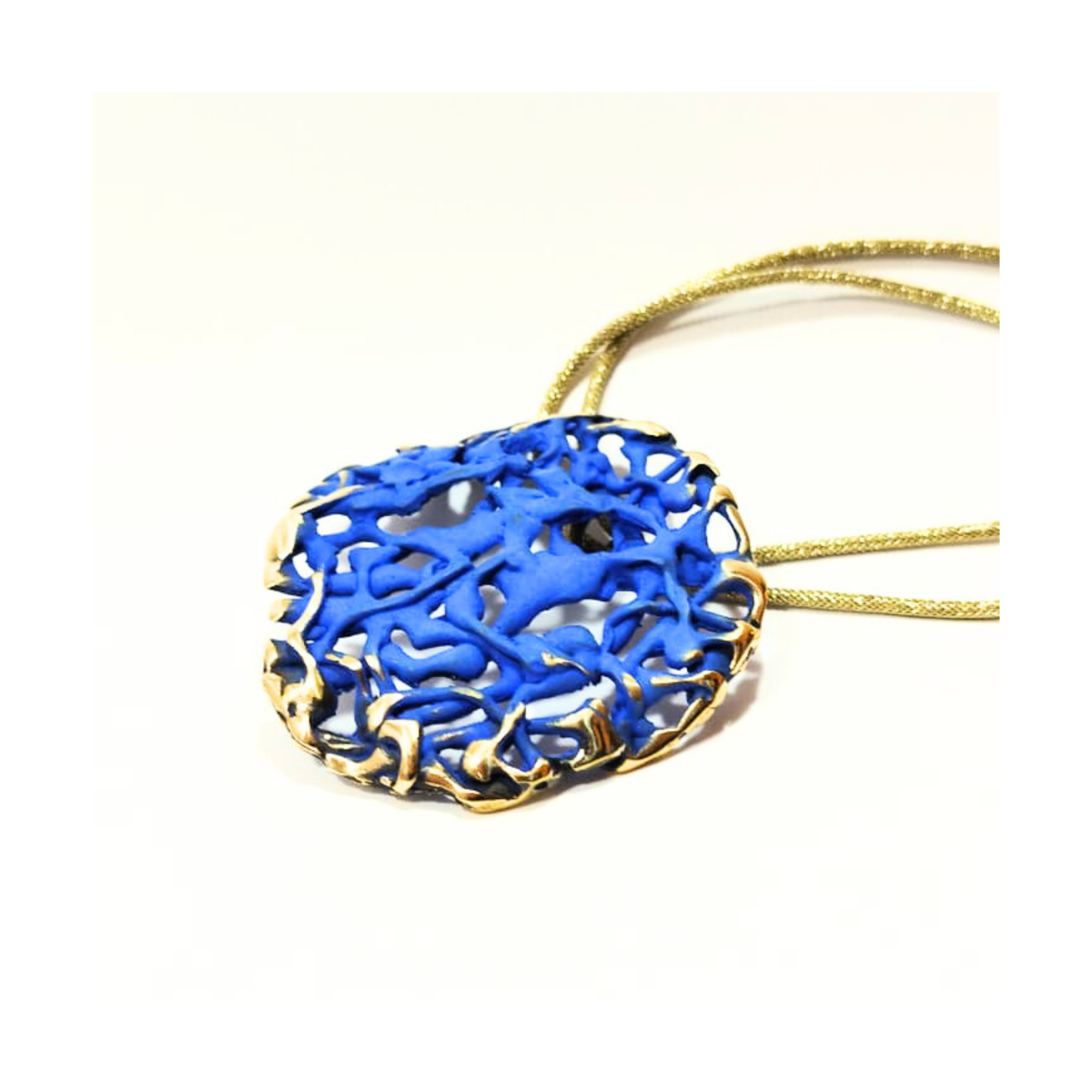 Colgante en bronce azul de...