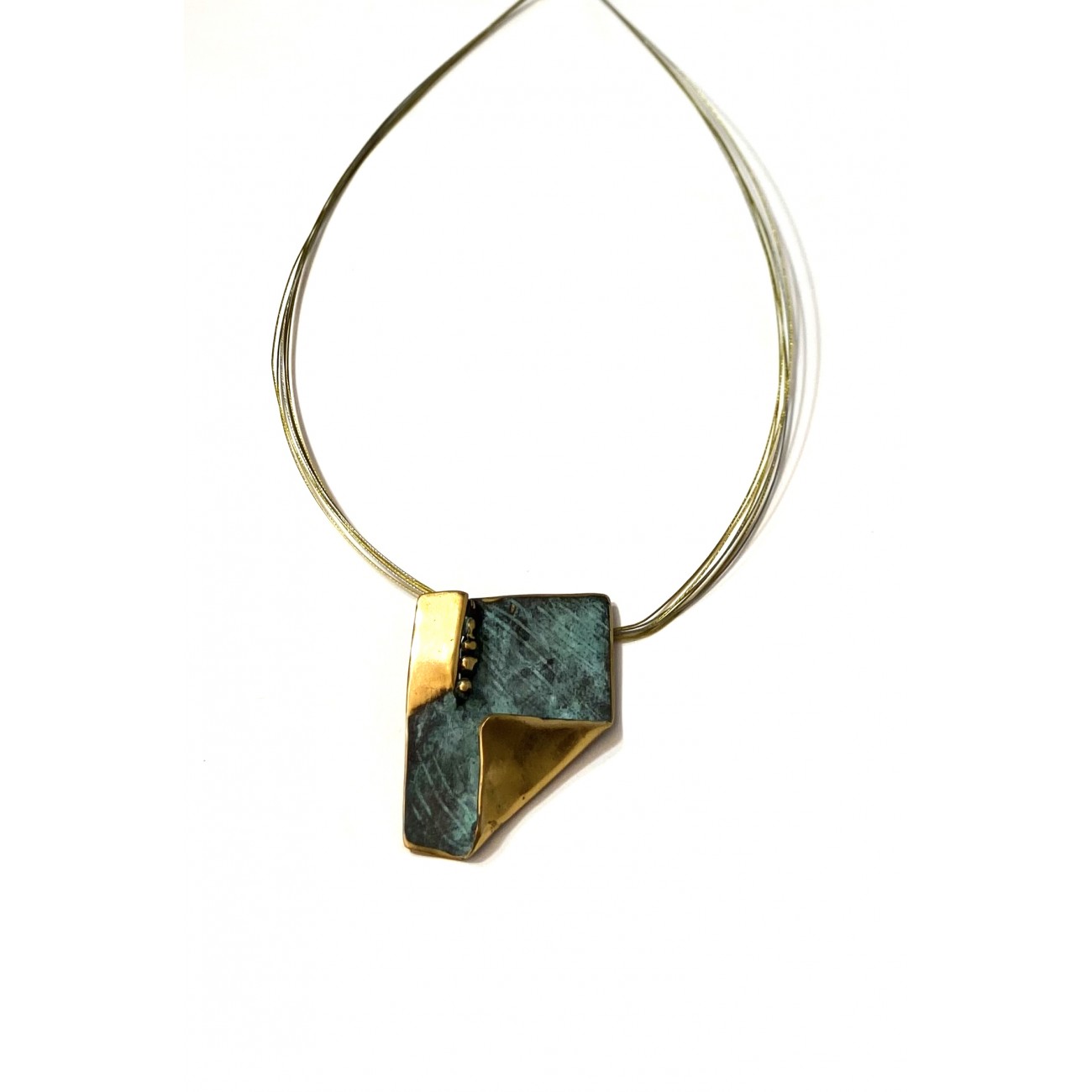 Bronze Pendant in green C197