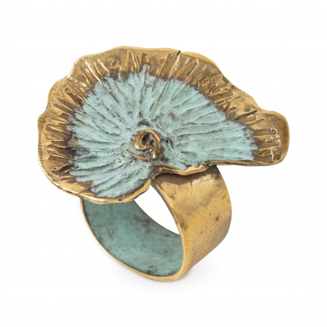 Open adjustable bronze ring...
