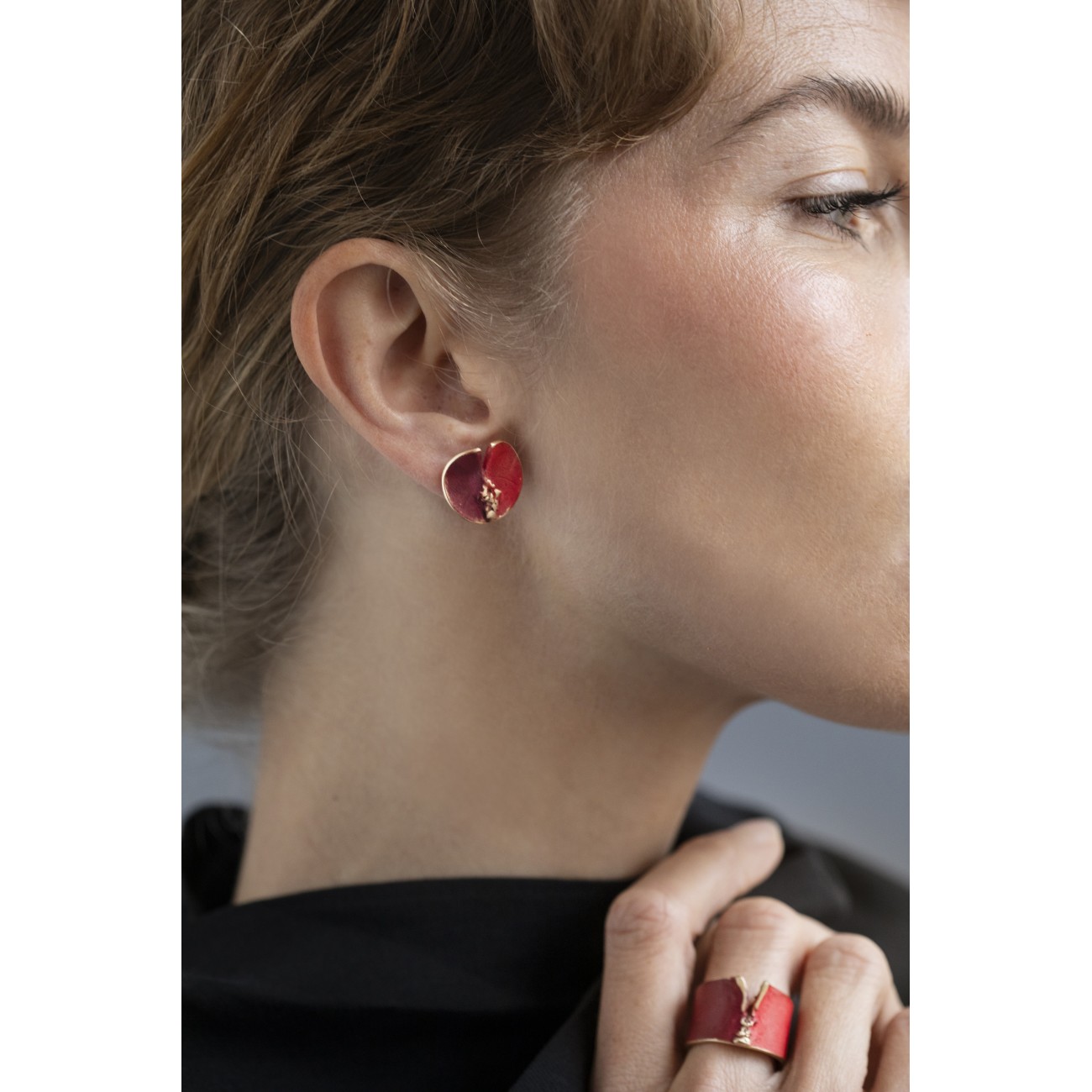 PENDIENTES ROJOS SHINNY...