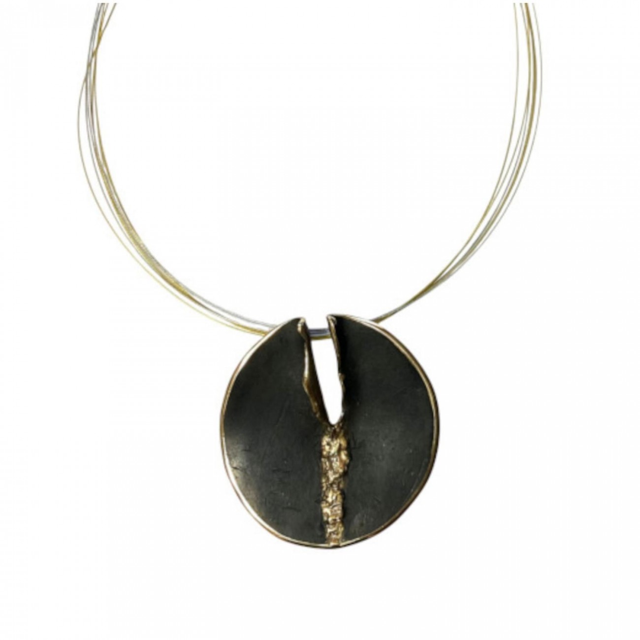 BLACK NECKLACE SHINNY DIAMOND