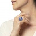 Anillo en bronce azul de la...