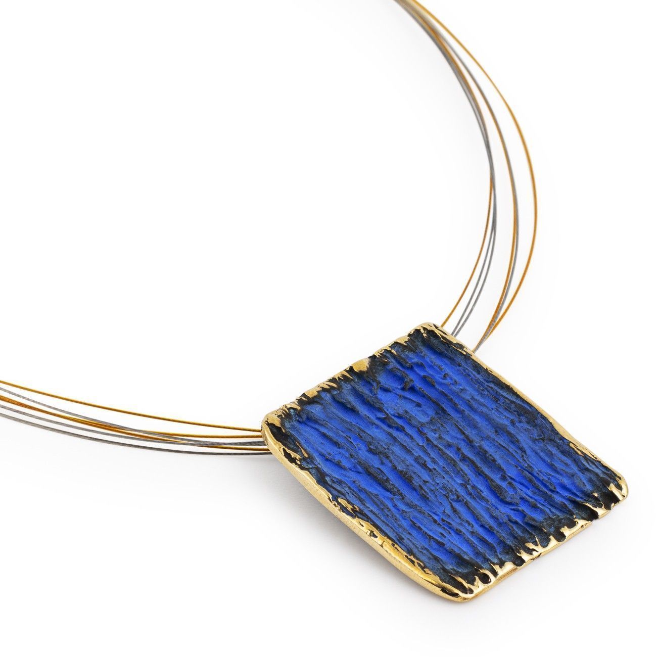 Colgante en bronce azul de...