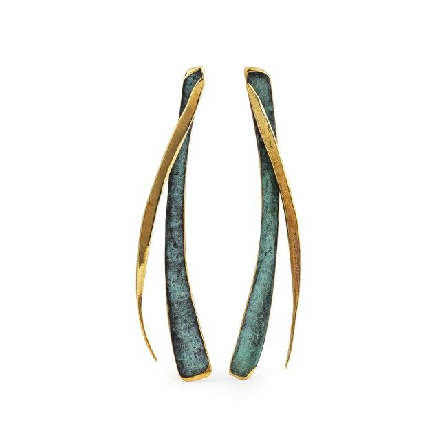 Pendientes en bronce y...