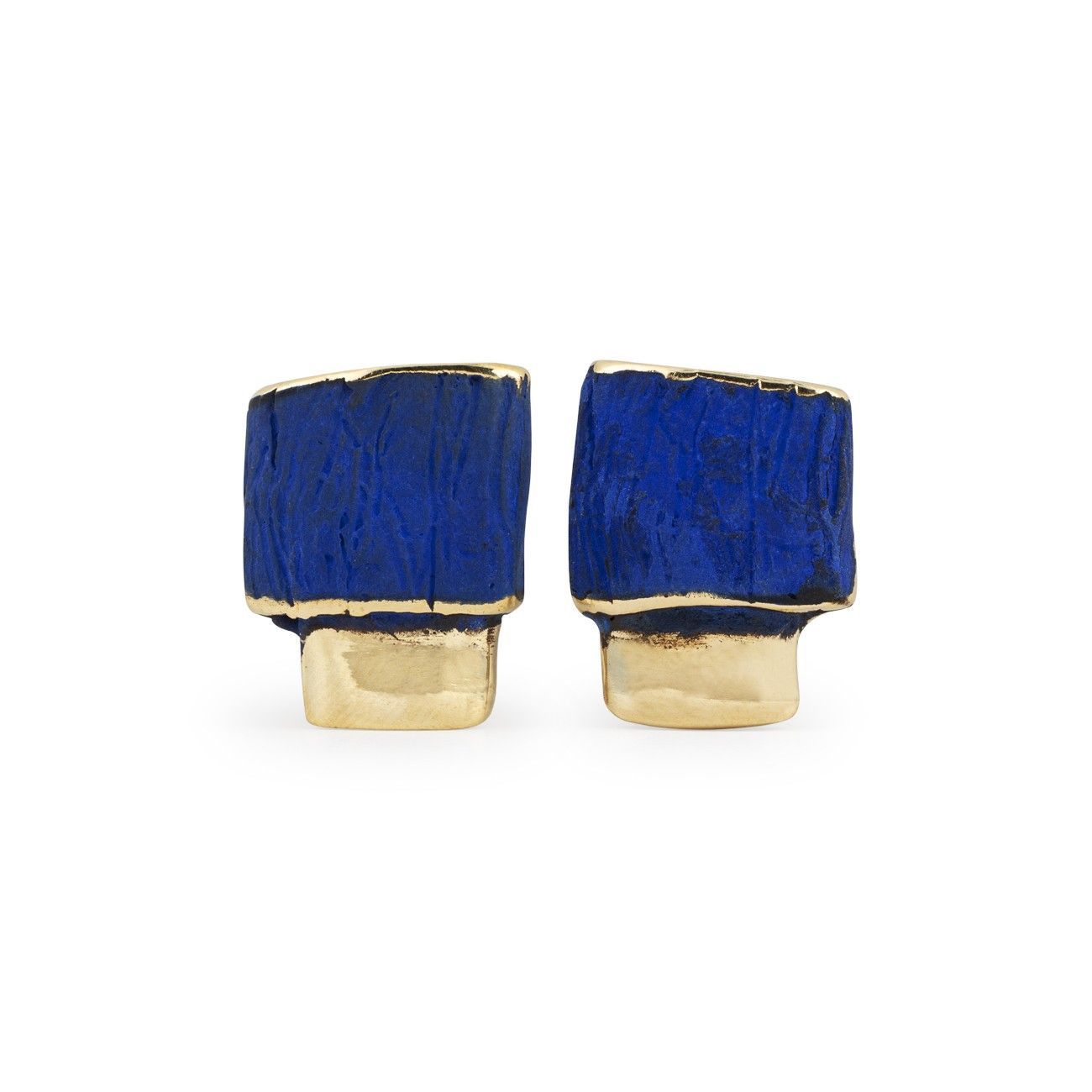 Blue bronze earrings from...